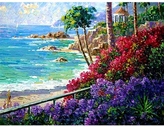 FIYO Diamond Painting DIY 5D Diamant Mosaik Herbst Landschaft Strass Stickerei B: 30 cm x H: 20 cm - Bild 1