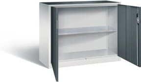 C+P Werkzeugschrank Acurado mit Türen und Schloss, Front Anthrazitgrau, Korpus Lichtgrau, H x B x T: 100 x 120 x 50 cm - Bild 1