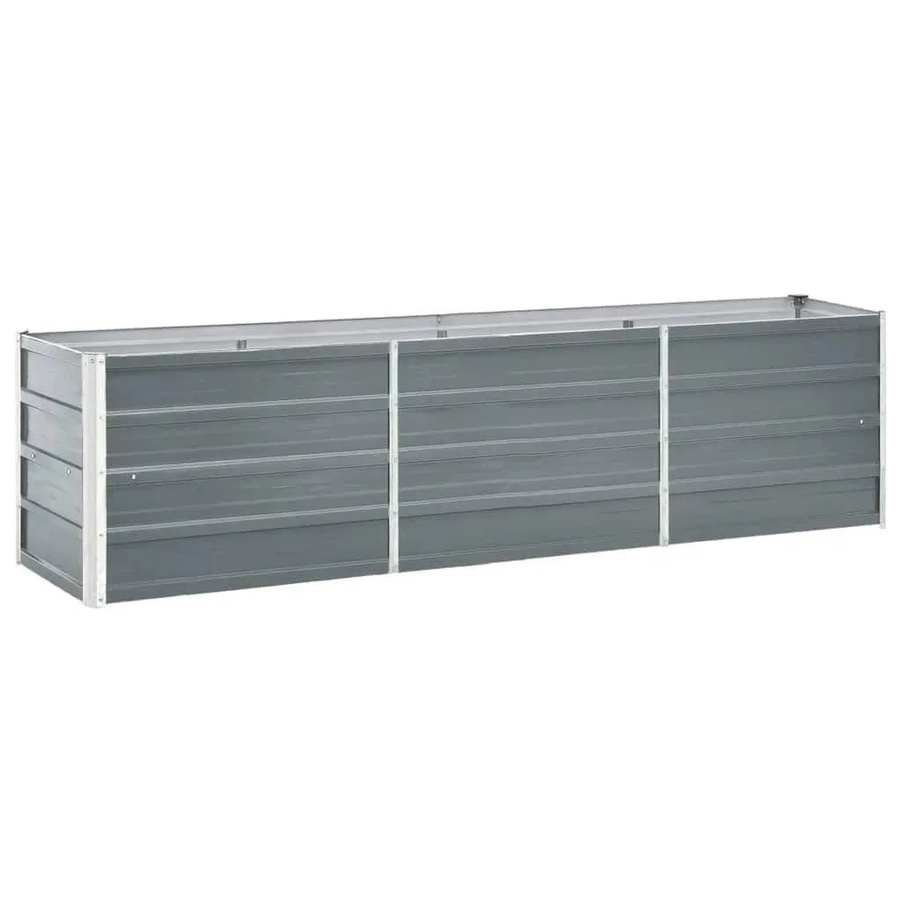 DELUKE Hochbeet OSKAR aus verzinktem Stahl in Grau, B/T/H: 240 x 40 x 45 cm - Bild 2