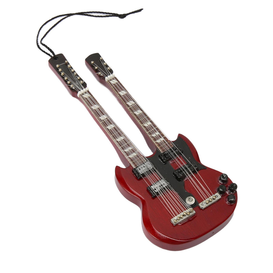 Igeteck Miniatur-E-Gitarrenmodell aus Holz als dekoratives Ornament - Bild 2