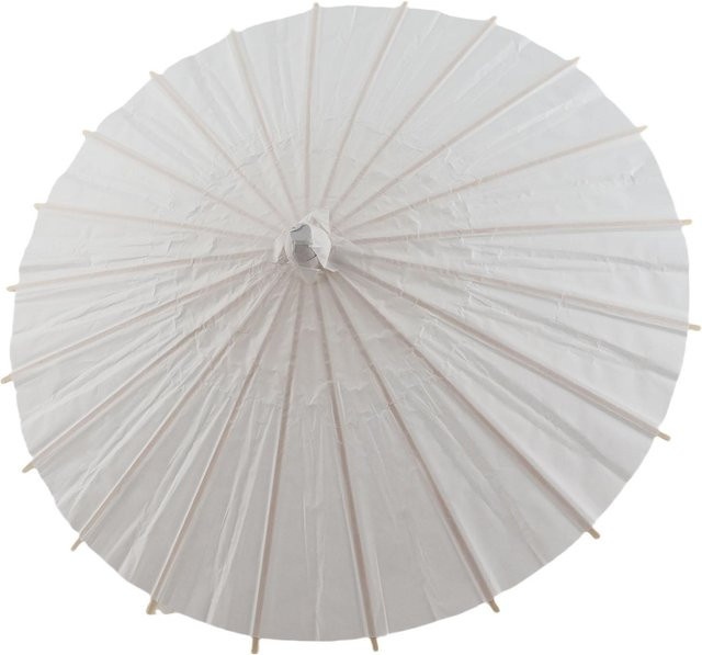 Dekorativer Regenschirm von KaiSai aus weißem Papier im Vintage-Stil, Durchmesser: 40 cm - Bild 1