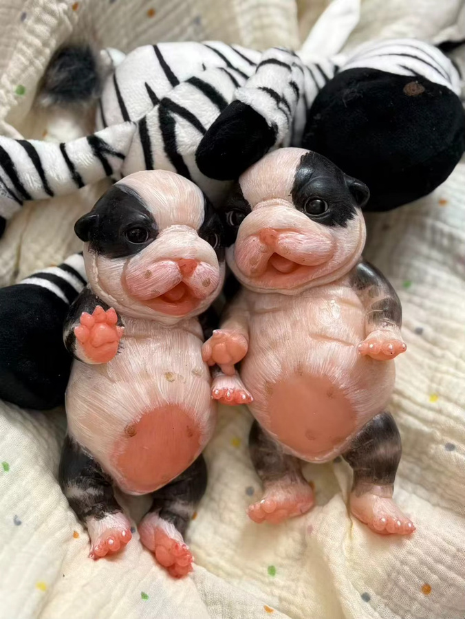 Aizwa1 Hund und Schaf, Silikon-Reborn-Puppe, Weiches Silikon-Tierspielzeug - Bild 3