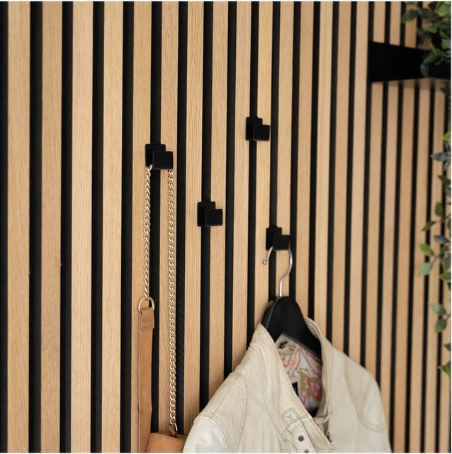 HOME DELUXE Haken für Akustikpaneel SCAF, 6er Set, Schwarz - Bild 1