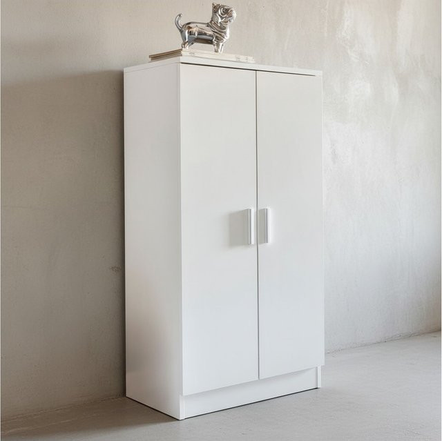 KADIMA DESIGN Moderner Schuhschrank für 14 Paar mit 2 Türen und 2 Schubladen, B/H/T: 108 x 55 x 35 cm - Bild 1