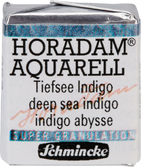 Schmincke HORADAM Aquarellfarbe 1/2 Näpfchen Tiefsee Indigo - Bild 1