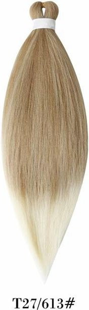 KaiTingu Haarverlängerungen Easy Straight Braids, Ombre Schwarzbraun Rosa, Damen - Bild 1