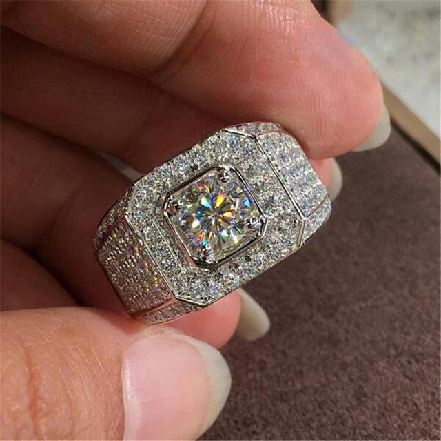 POMOiii Ring 925 Silber, Zirkonia, Herren - Bild 1