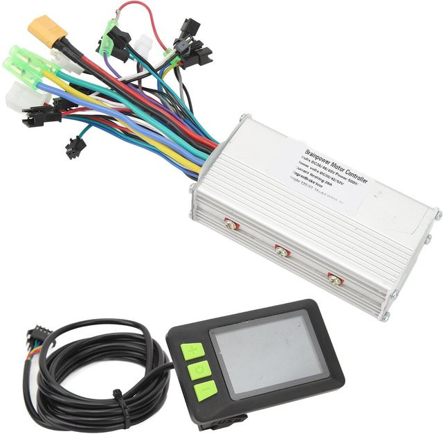 Igeteck Bürstenloser Controller Ersatzset mit Sinuswelle und Display, 500W, 28A, 3 Modi, Farbe: Weiß/Silber - Bild 1