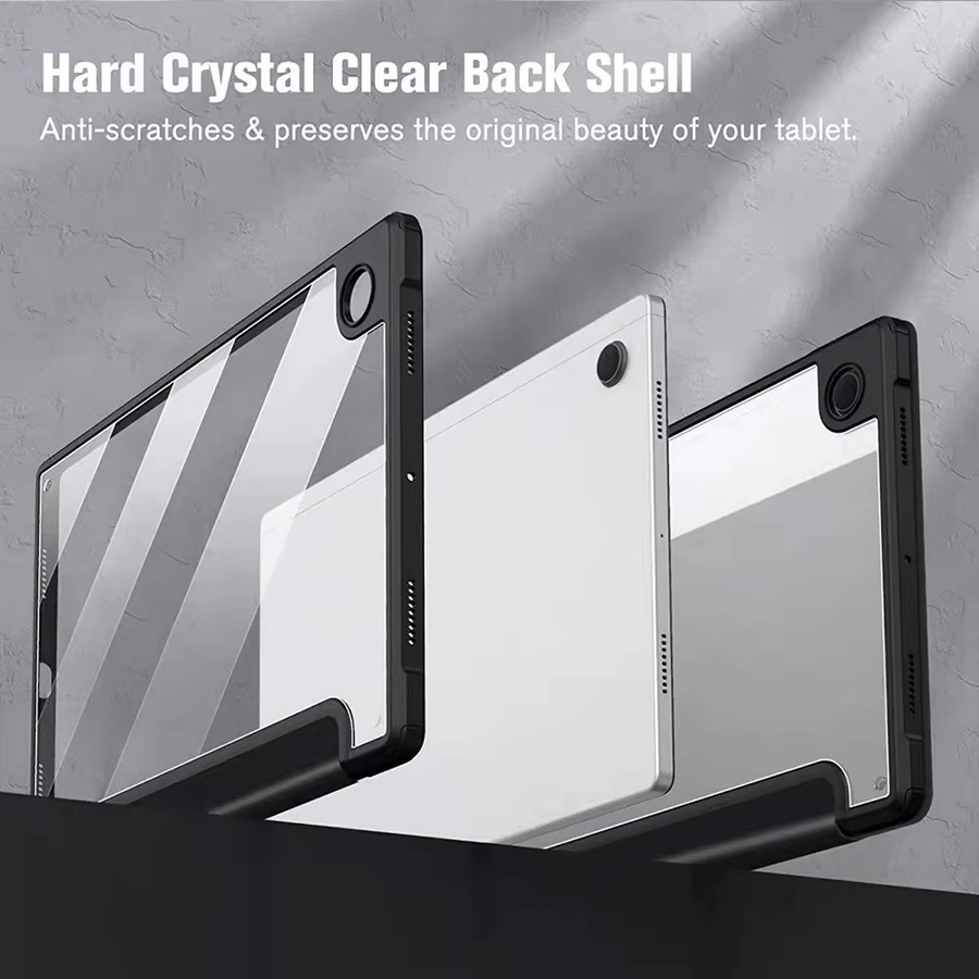Einfarbige Acryl-Hartschalenhülle für Samsung Galaxy Tab A9 und Tab A11 8,7 Zoll mit weichem TPU-Rahmenschutz, schlankes und leichtes Tablet-Case in Schwarz oder Weiß - Bild 6