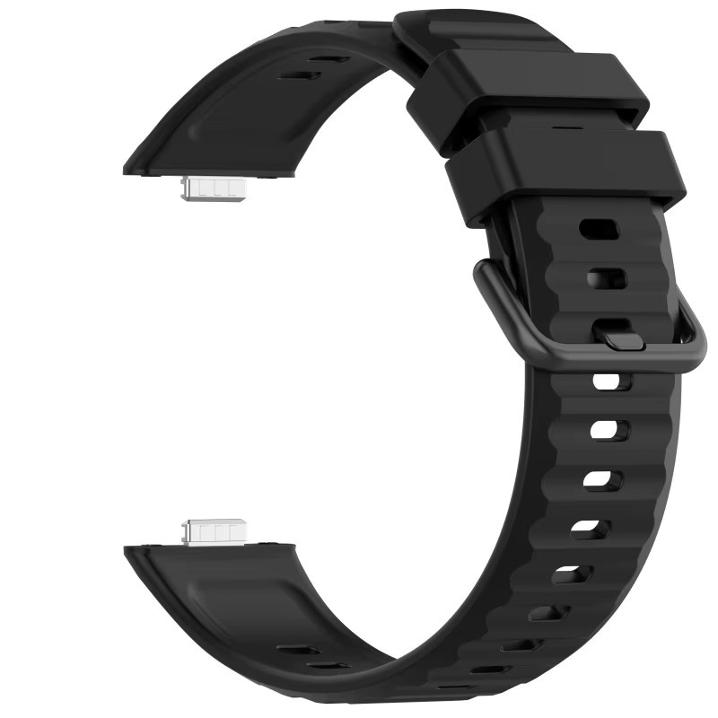 jansin Uhrenarmband Silikon, Schwarz, Unisex - Bild 3