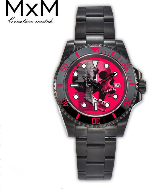 Armbanduhr Edelstahl, Automatik, 40 mm, Saphirglas, Schwarz, Unisex - Bild 1