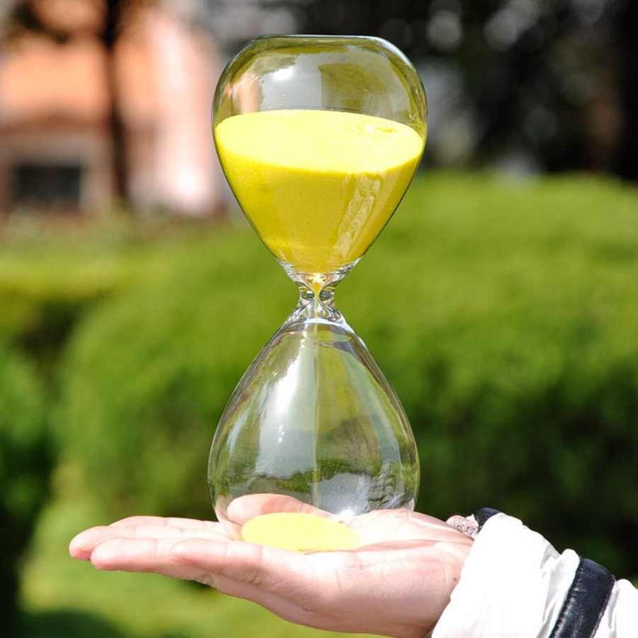 Sanduhr aus Borosilikatglas in Schwarz von funengresoure mit 5 Minuten Laufzeit für deine Dekoration - Bild 2