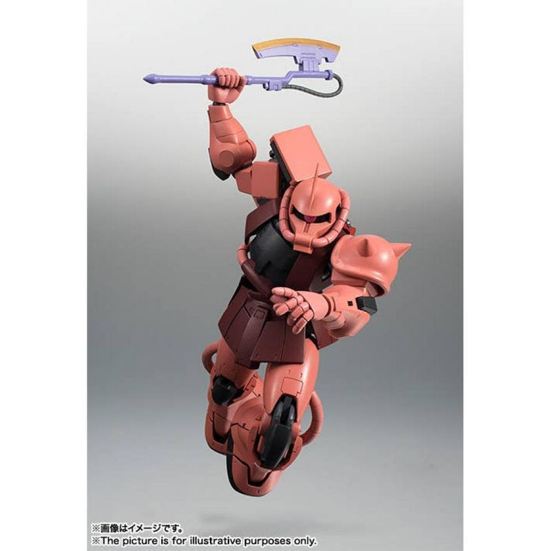Bandai Robot Gundam DamaShii Côté MS MS 06S Zaku de Char Version Anime Modell in Rot - Bild 4