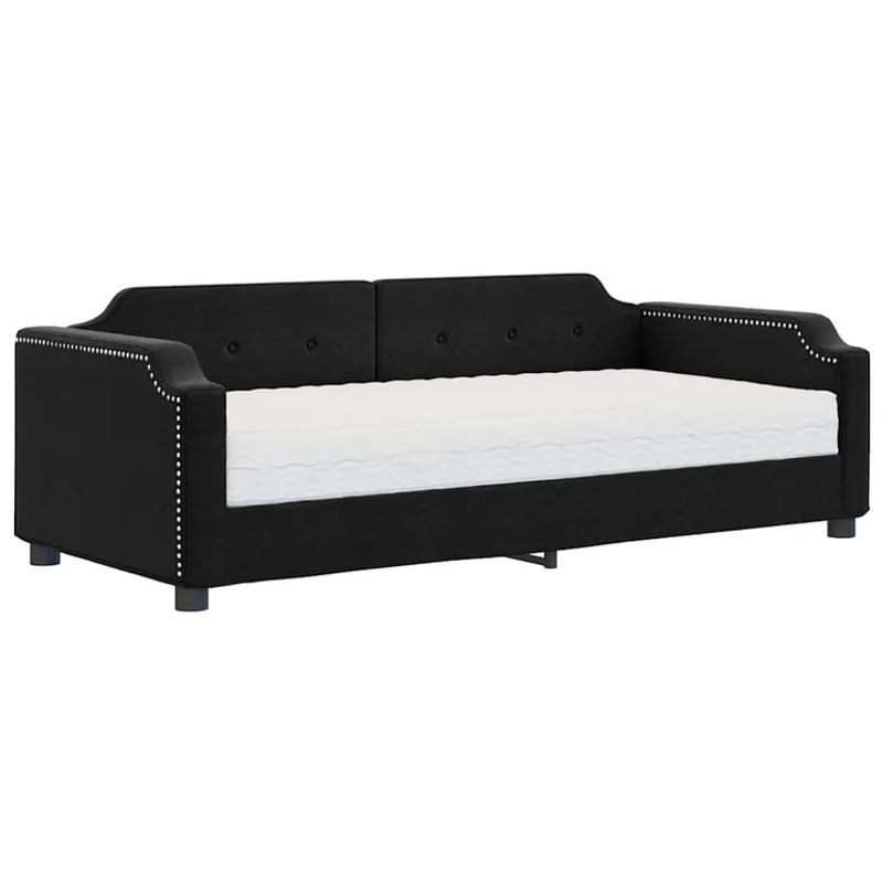 Vidaxl Schlafsofa in Schwarz aus Stoff mit Schlaffunktion im modernen Design, Breite: 80 cm, Länge: 200 cm - Bild 3