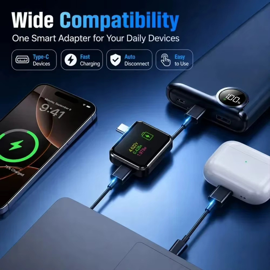 MRSVI AI Smart Auto Power-Off Ladegerät mit Ladeerkennung und automatischer Abschaltung für iPhone und Android, Silber - Bild 3