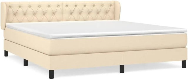 vidaXL Boxspringbett mit Matratze Hybrid-Design in Beige, B/T/H: 160 x 200 x 163 cm - Bild 1