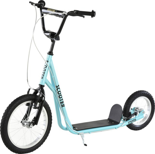 HOMCOM Trottinette Scooter, Himmelblau Schwarz, ab 5 Jahre - Bild 1