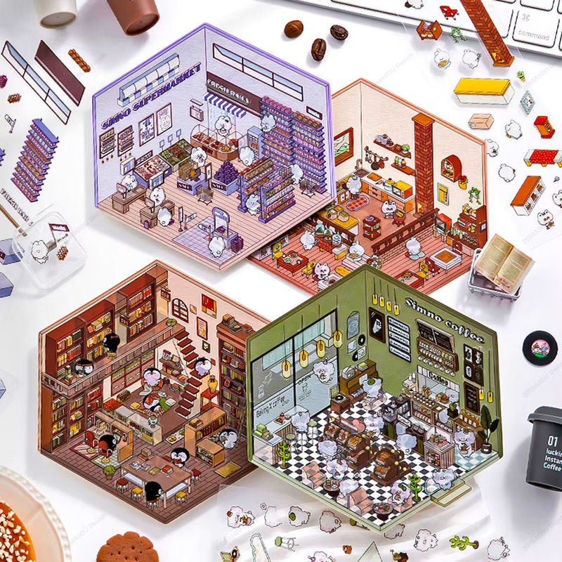 Bunte 3D DIY Cartoon Aufkleber für Kinder zum Gestalten von Landschaften und Taschen als kreatives Geschenk - Bild 2