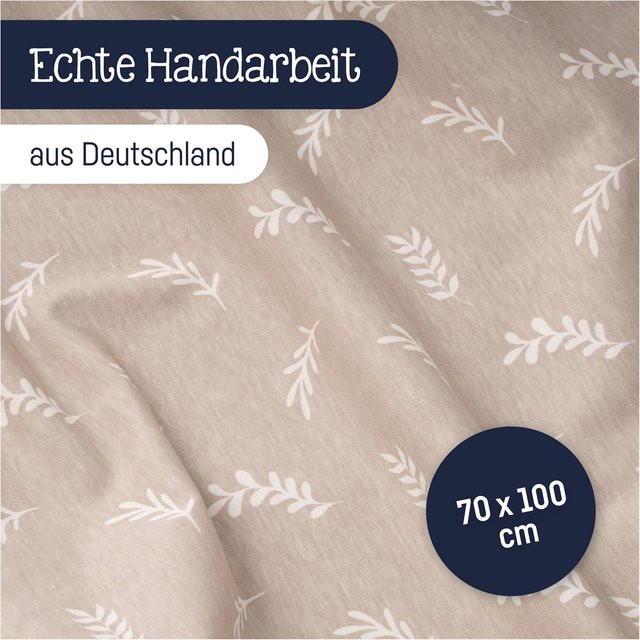 Julius Zöllner Babydecke Winter Jersey in Beige und Braun, B/H: 70 x 100 cm - Bild 1