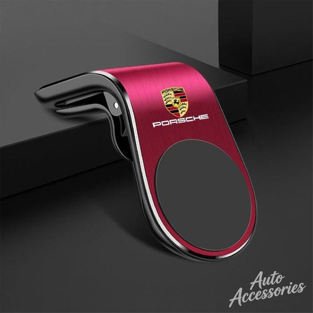 Magnetische Saug-Lüftungsschlitz Halterung für Porsche Cayenne Panamera Macan 911 718 Taycan Boxster Cayman 918 Pajun in Braun - Bild 1