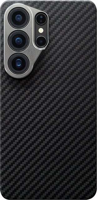 Kevlar Magnetische Hülle für Samsung Galaxy S26 Ultra in Schwarz aus Aramidfaser im minimalistischen Design - Bild 1