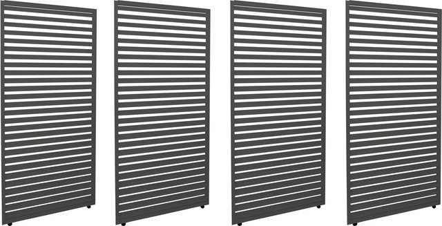 BERLINLODGE 4er-Set Aluminium Lamellenpaneele für Pergola in Anthrazit, H x B: 204 x 369 cm - Bild 1