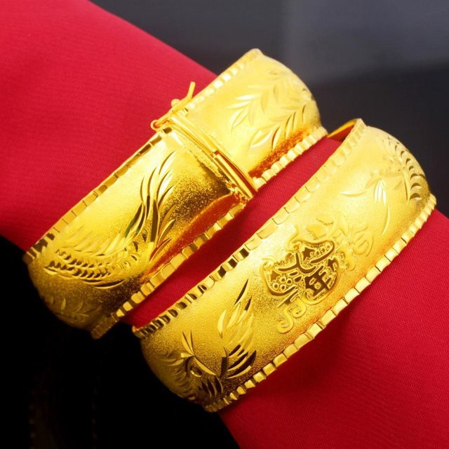 Armband Drachen und Phönix, Messing, Gold, Damen - Bild 1