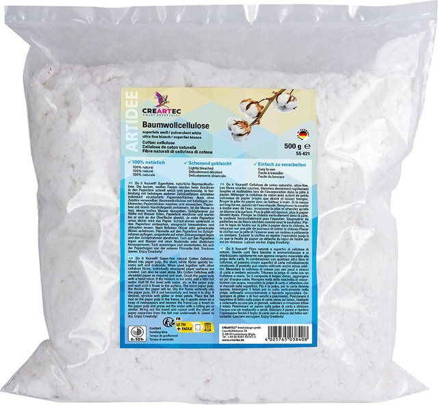 CREARTEC Superfeine Baumwollcellulose in Weiß - Bild 1