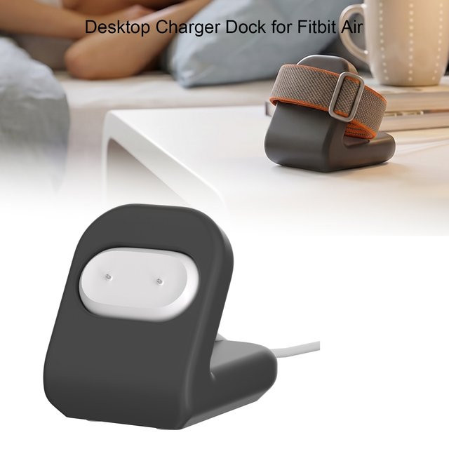 Rutschfeste Desktop-Ladestation für Google Fitbit Air in Schwarz - Bild 1