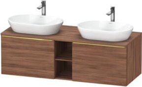 Duravit Waschtischunterschrank D-Neo Wandhängend Braun Hochglanz B/T/H: 140 x 55 x 45,9 cm - Bild 1