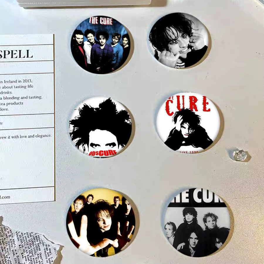 Brochen T-The C-Cure Rockband, Emaille-Pins, Cartoon-Stil, rund - Bild 3