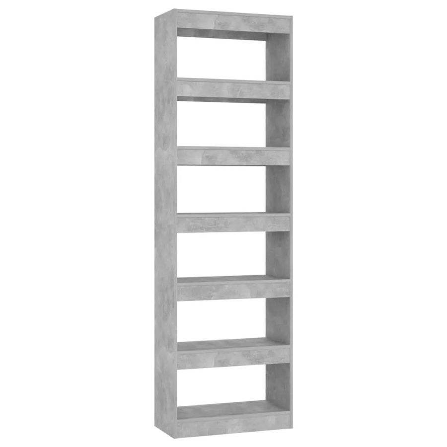 vidaXL Bücherregal und Raumteiler in Betongrau, B/T/H: 60 x 30 x 198 cm - Bild 2