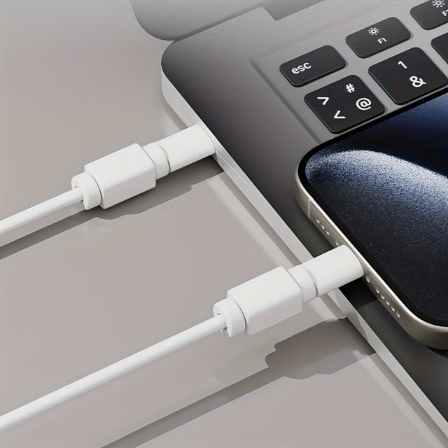 Apple iPhone Datenkabelschutz in Weiß für iPhone 15 14 13 Pro Max verschleißfeste robuste Schutzhülle - Bild 1