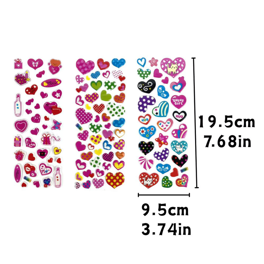 YMY 3D Liebesblasen Aufkleber Cartoon DIY Scrapbook Dekoration in Multicolour - Bild 2