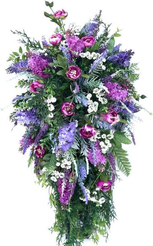 Tooarts Künstlicher Blumenkranz mit Hortensien in Mehrfarbig für Frühling und Sommer - Bild 6