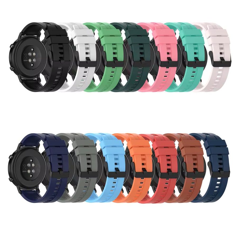 Huawei Uhrenarmband Silikon, Schwarz, 22 mm, Unisex - Bild 2