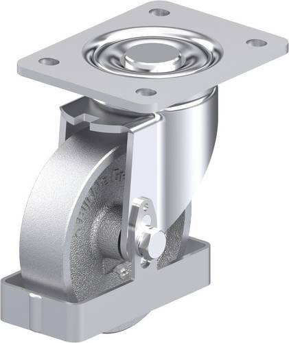 Blickle Stahlblech-Lenkrolle LH-G 125G-3-FS in Silber, Rad-Durchmesser: 125 mm, Tragfähigkeit: 450 kg - Bild 1