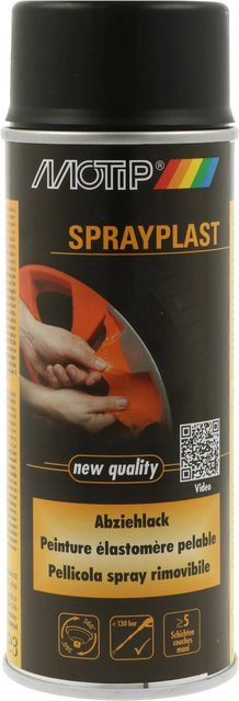Motip Abziehlack Sprayplast Schwarz Seidenglanz 400 ml - Bild 1