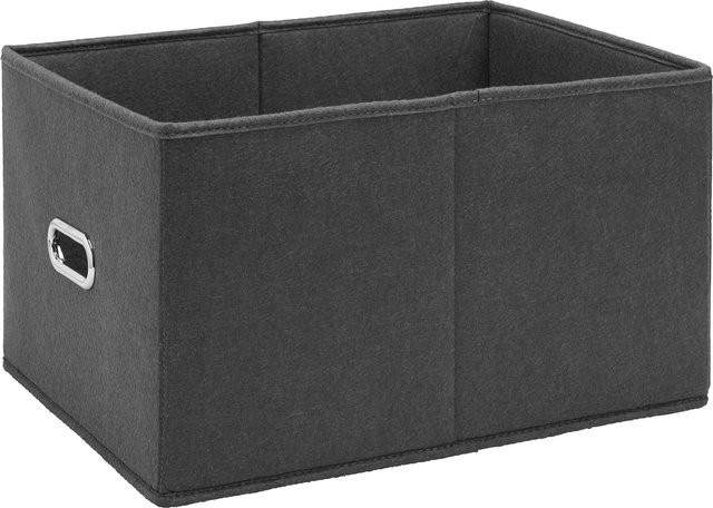 Mömax Aufbewahrungsbox Unit L in Grau, faltbar aus Kunststoff und Stoff, B/T/H: 43,5 x 31,0 x 24,5 cm - Bild 1