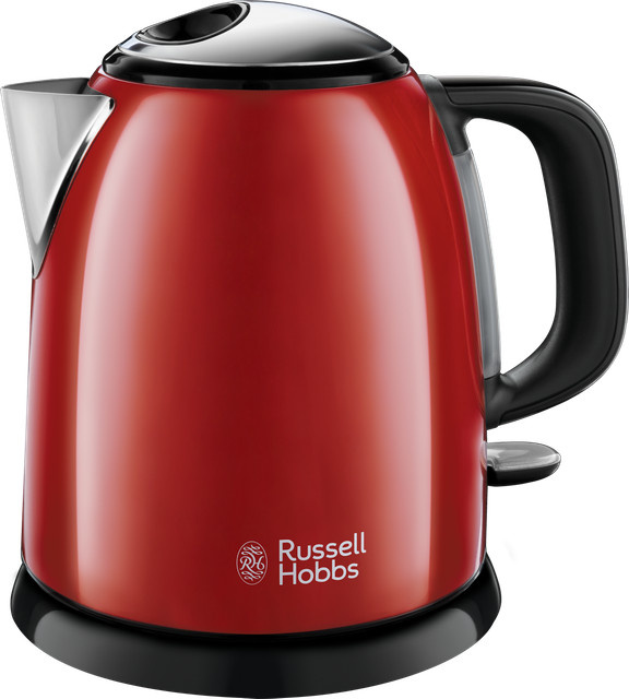 Russell Hobbs Colours Plus+ Mini Wasserkocher in Flame Red mit Edelstahlgehäuse und Kalkfilter, 0,86 l - Bild 1