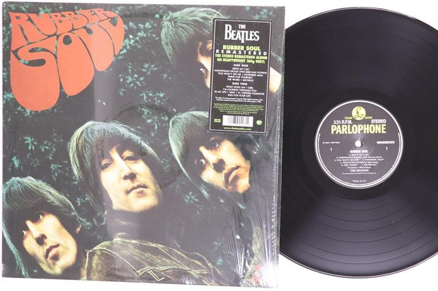 Beatles Rubber Soul LP Schallplatte Parlophone 2012 UK Rock Grau - Bild 1