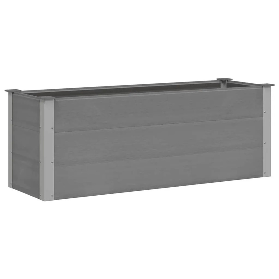 vidaXL Garten-Hochbeet aus WPC in Grau, B/T/H: 150 x 50 x 54 cm - Bild 2