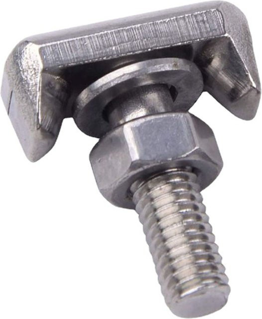DAZZLEEX Batterieklemmenverbinder aus Edelstahl mit T-Bolzen und Kabelschraube in Silber - Bild 1
