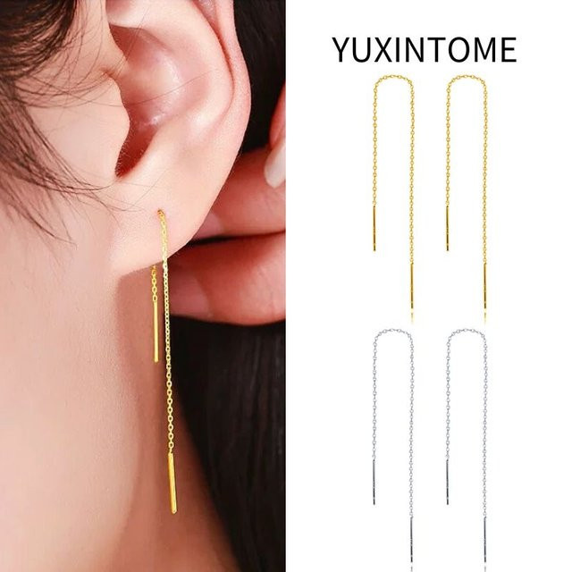 YUXINTOME Ohrringe 925 Silber, Quaste, Damen, 9 cm - Bild 1