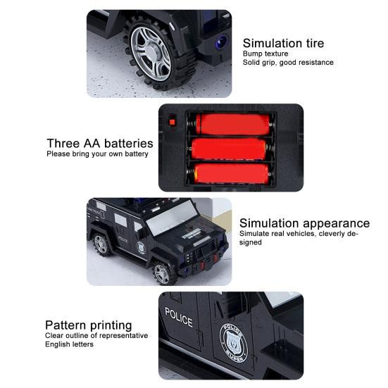 Amusedly Spardose in Hummer-Polizeiauto-Form aus Kunststoff für Kinder - Bild 4