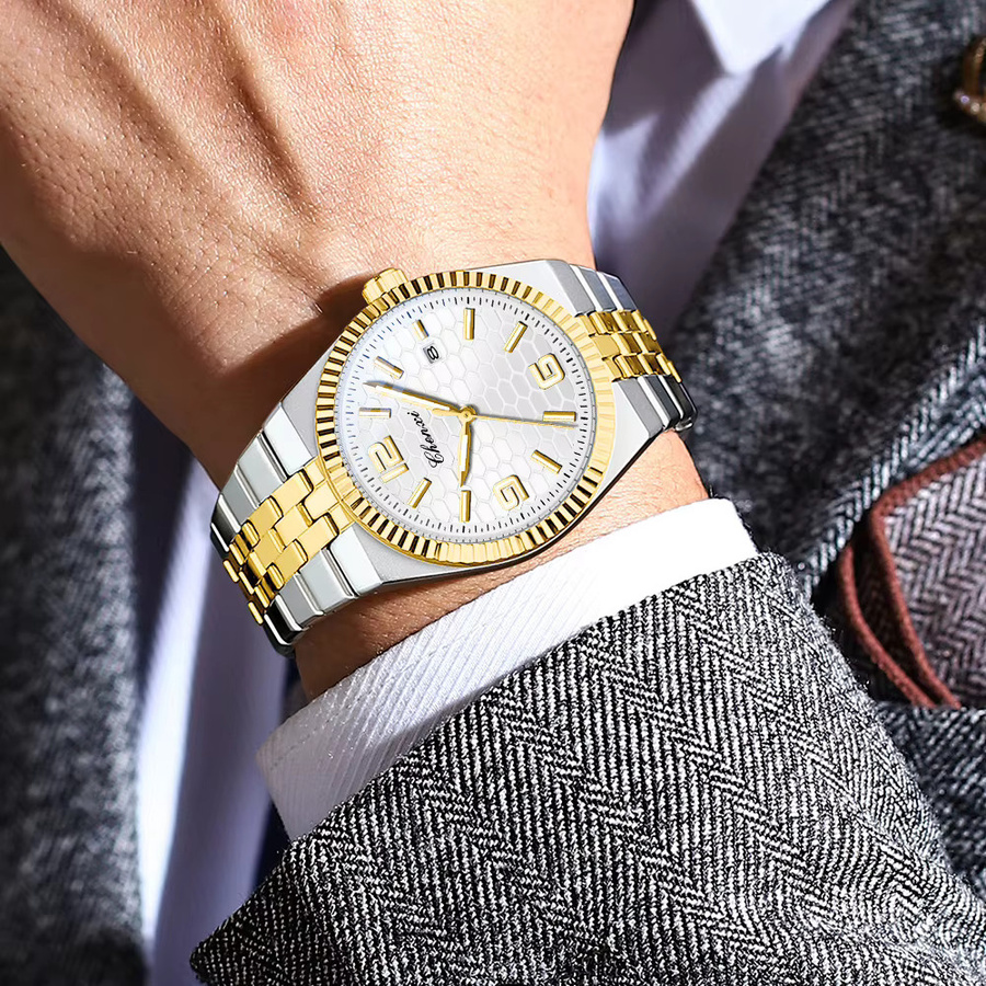 CHENXI Armbanduhr Edelstahl, Quarz, Datum, Wochentag, Herren - Bild 3