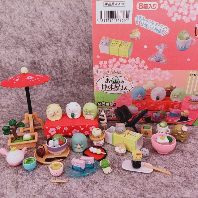 Rement Sumikko Gurashi Shirokuma Neko Dessert Blind Box Kawaii Anime Tierfigur in Multicolor zur Tischdekoration - Bild 1
