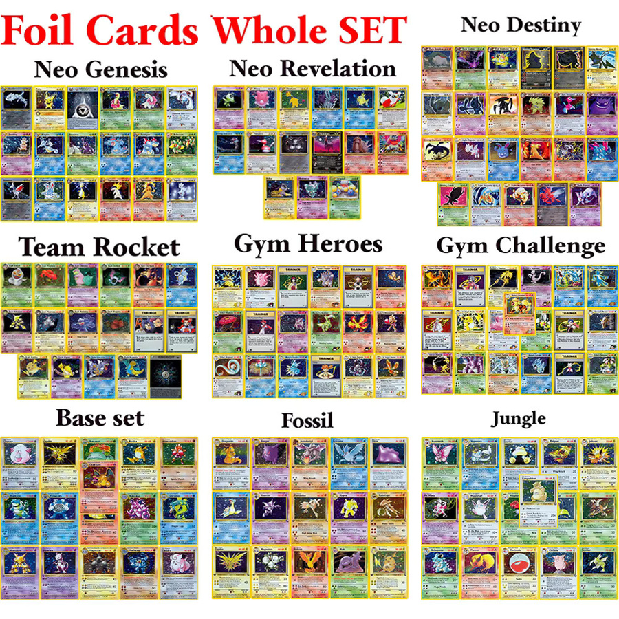 Keeppley Pokémon Folien-Spielkarten Team Rocket Fossil Basis-Set, Set / Bundle - Bild 5