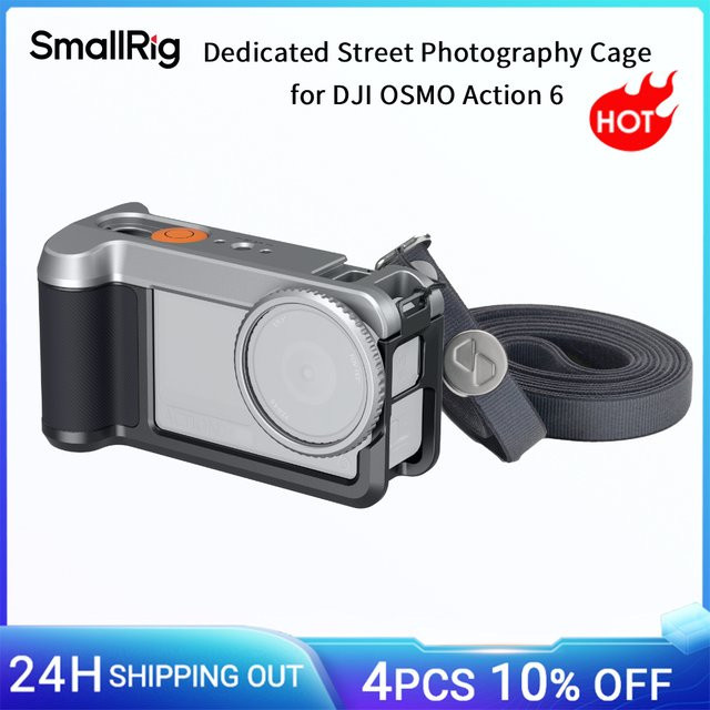 SmallRig Street-Photography-Cage All-in-One-Griffset für DJI OSMO Action 6 in Schwarz mit Schultergurt - 5891 - Bild 1