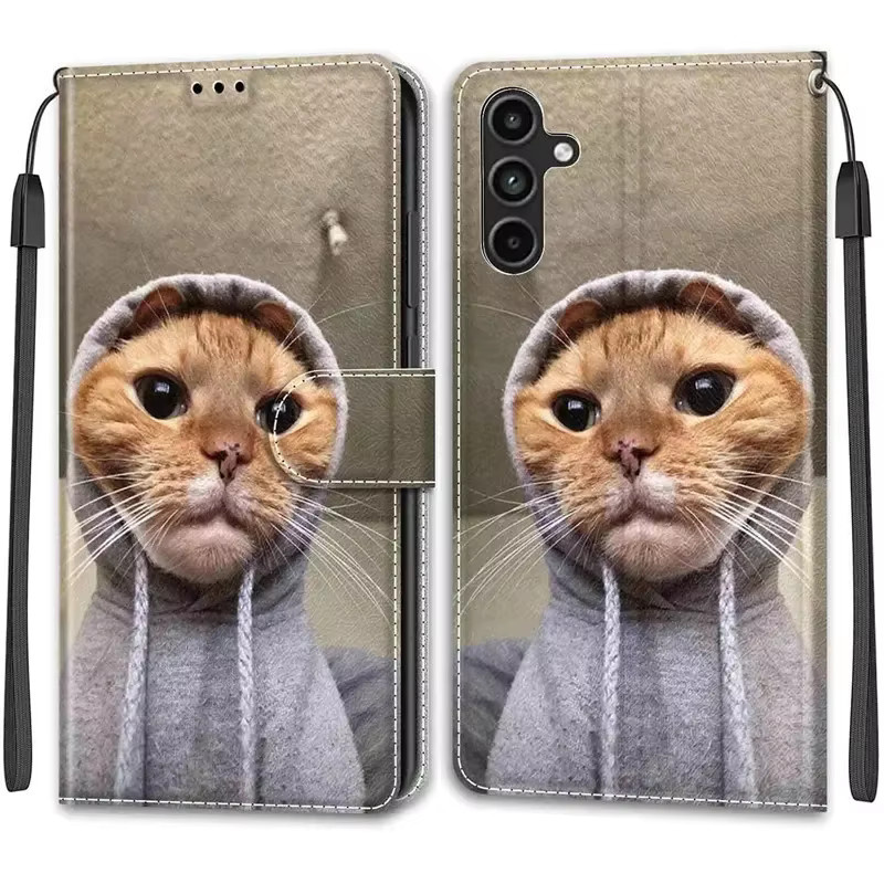 Leder Handyhülle mit Magnet-Flip-Cover und Standfunktion als Brieftasche für Samsung Galaxy A35 A55 A25 5G A05 A05s A15 4G - Bild 2